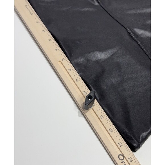 Spanx Women’s Black Leather Look Shiny Leggings Slimming Shaping Size XL Petite - Picture 6 of 8